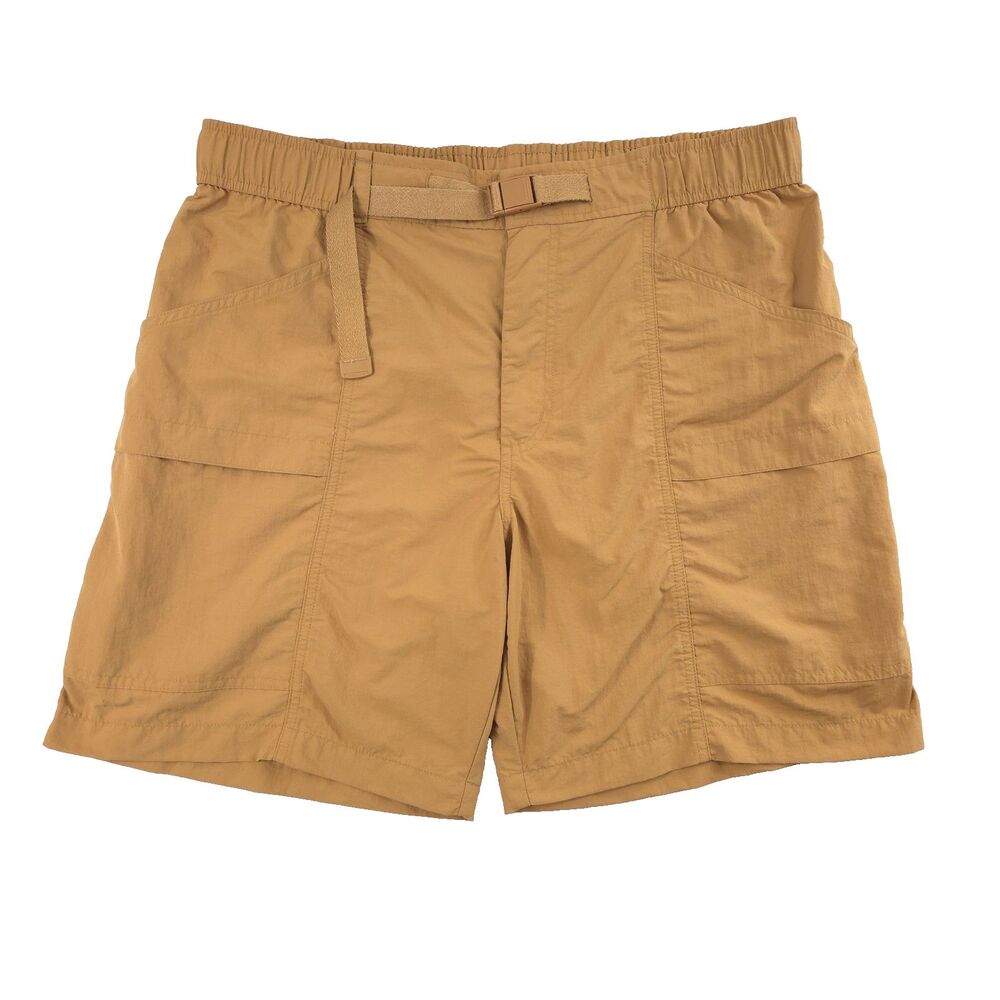 Eddie Bauer Mens Nylon Hiking Cargo Shorts L Tan Outdoors Ripstop Gorpcore
